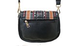 Color Striped Leather Bag 